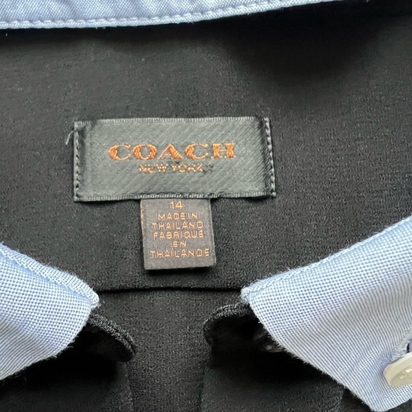 Coach dress with detachable chambray collar, black, size 14 EUC - Picture 10 of 12